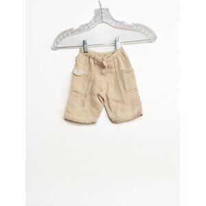 Empress Baby Pants Toddler Beige Cotton Bottoms Pull On Side Pockets Knit 0-6M